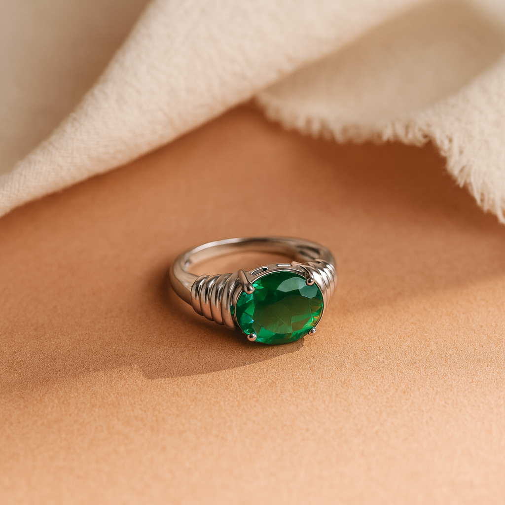 Forest Green Ring-Rings-Anushka Jain Jewellery