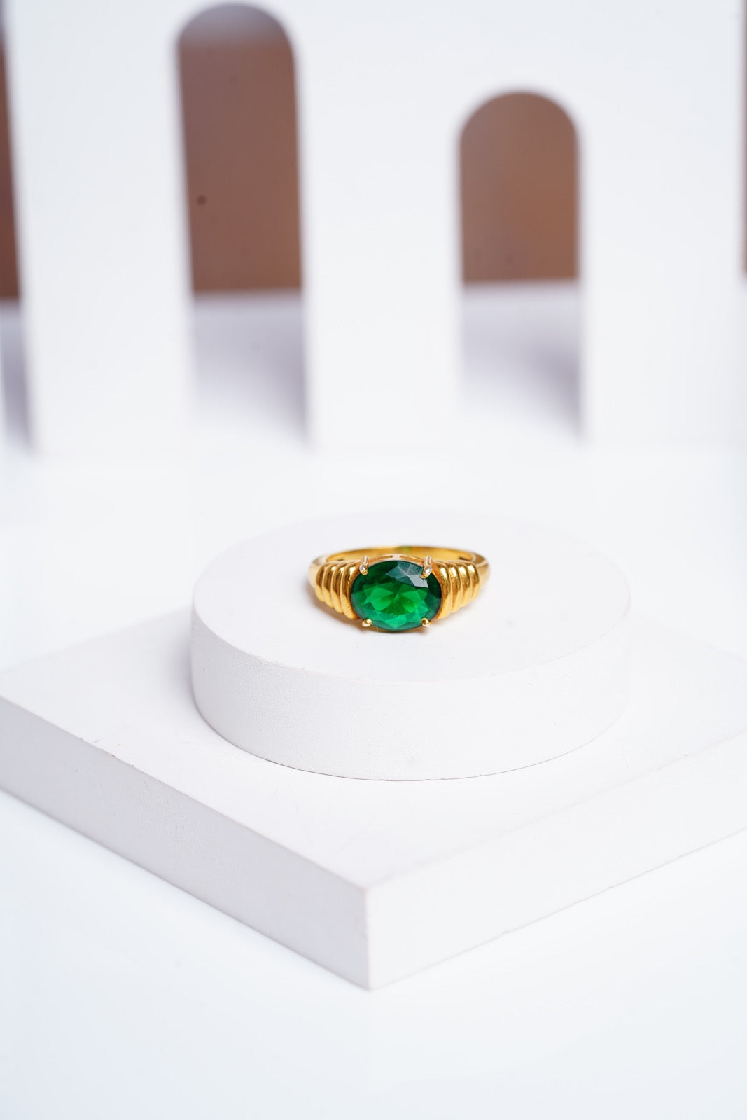 Forest Green Ring-Rings-Anushka Jain Jewellery