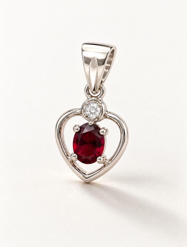 Garnet Drop Charm