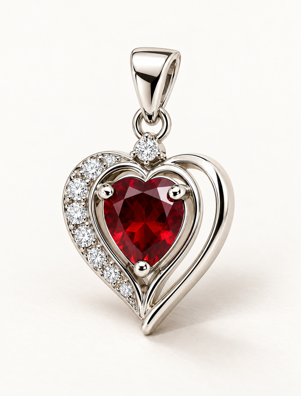 Garnet Pear Cluster Charm