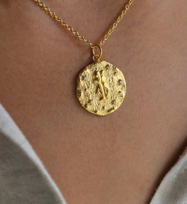 Gemini Zodiac Necklace-Necklaces-Anushka Jain Jewellery