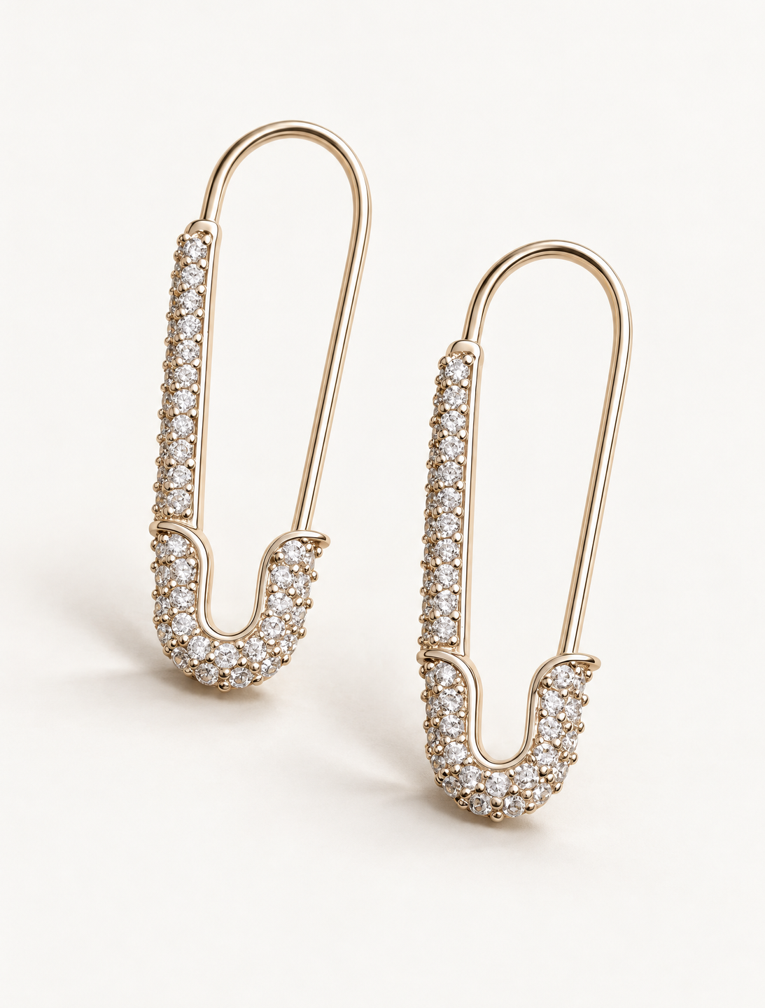 Glam Safety Pin Earrings