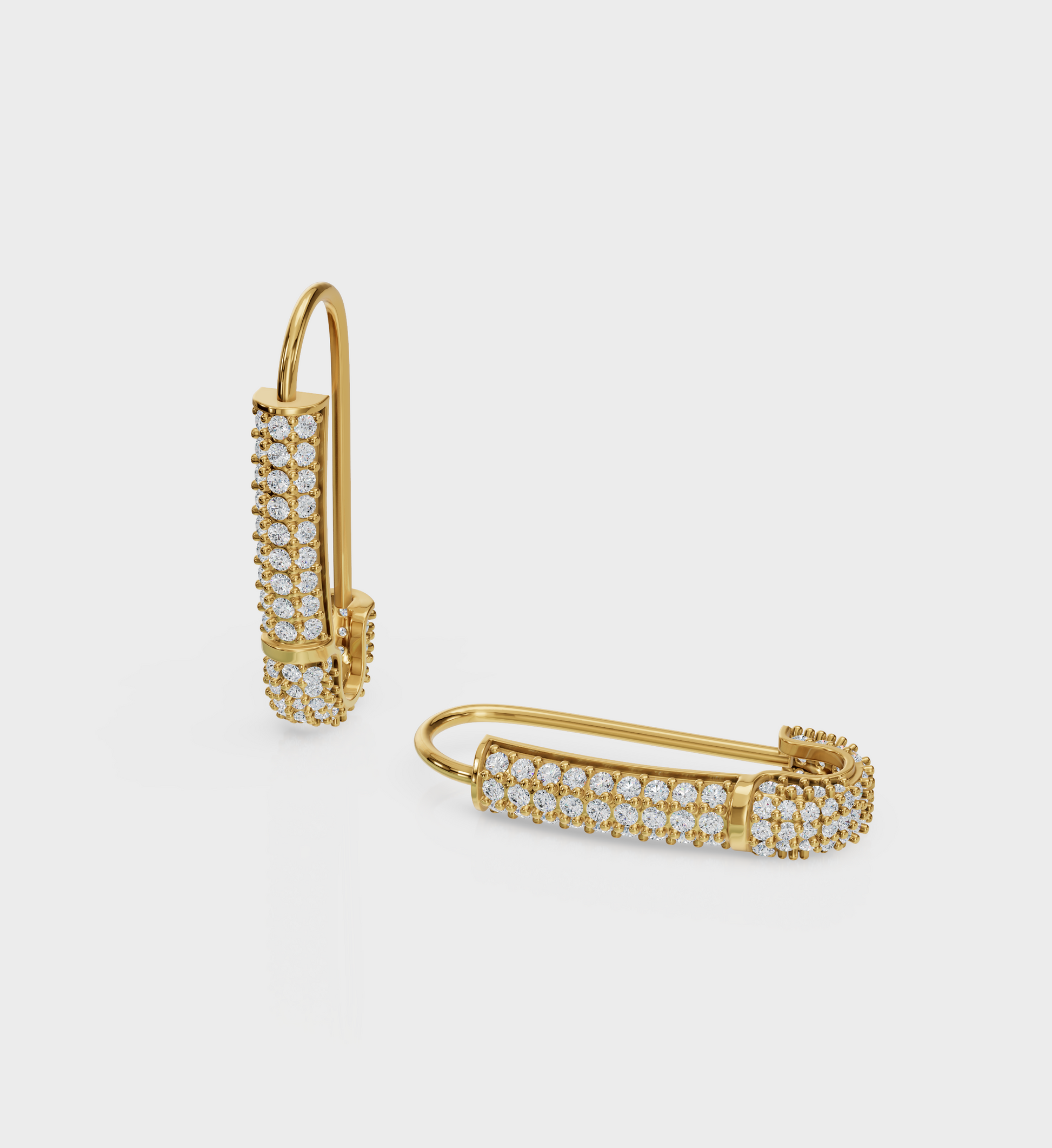 Glam Safety Pin Earrings