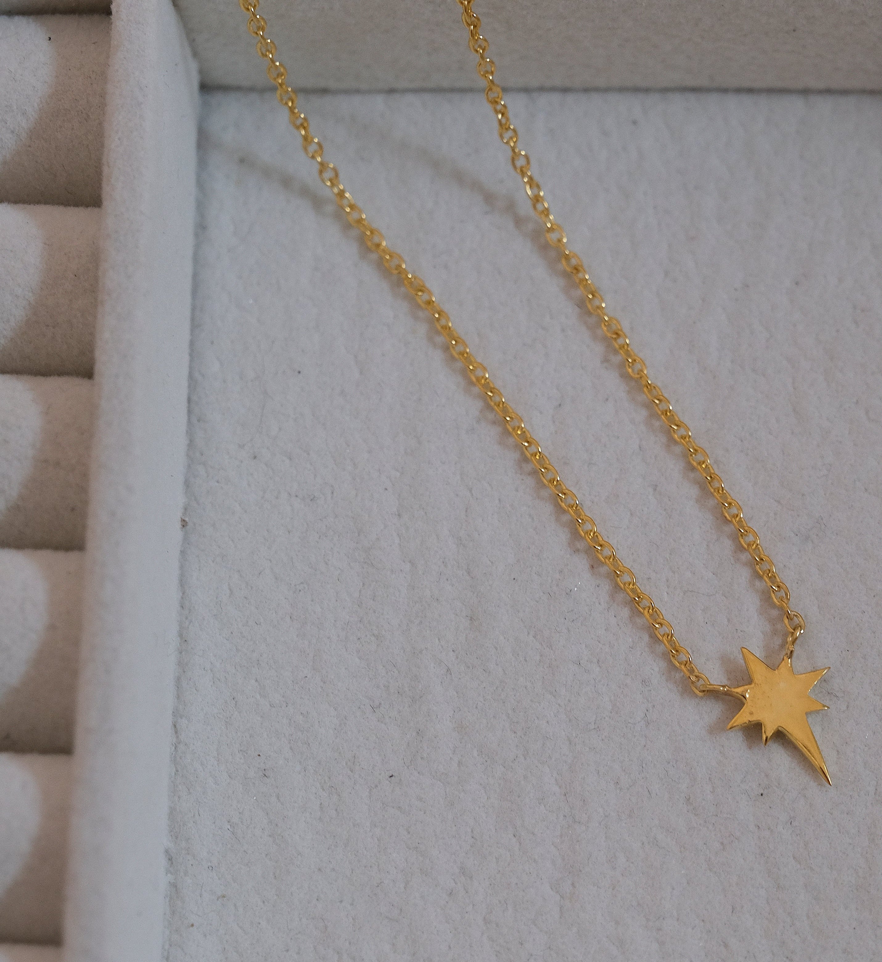 Gold North Star Necklace-Pendants-Anushka Jain Jewellery