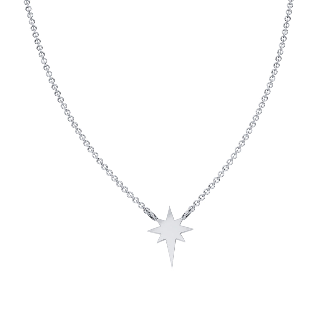 Gold North Star Necklace-Pendants-Silver-Anushka Jain Jewellery