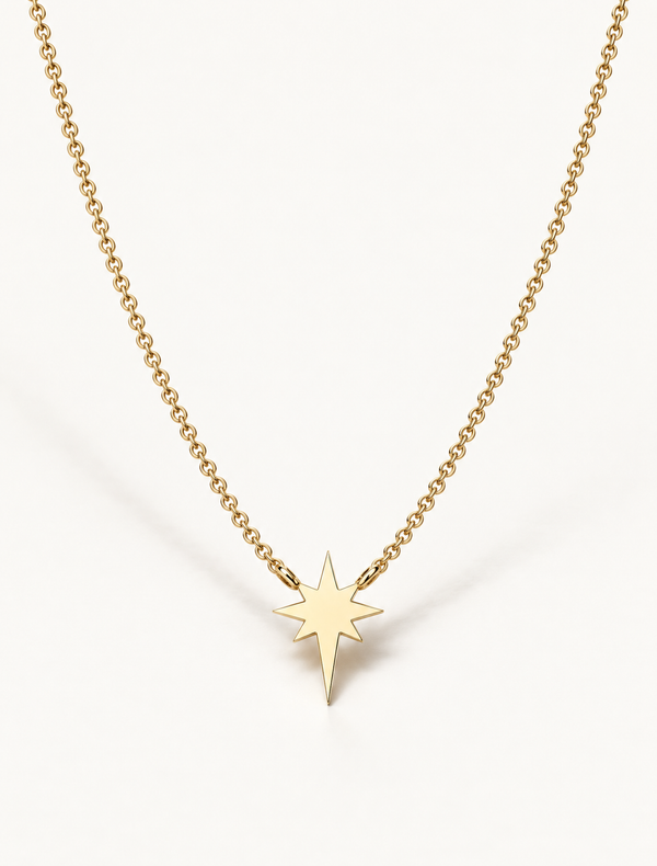 Gold North Star Necklace