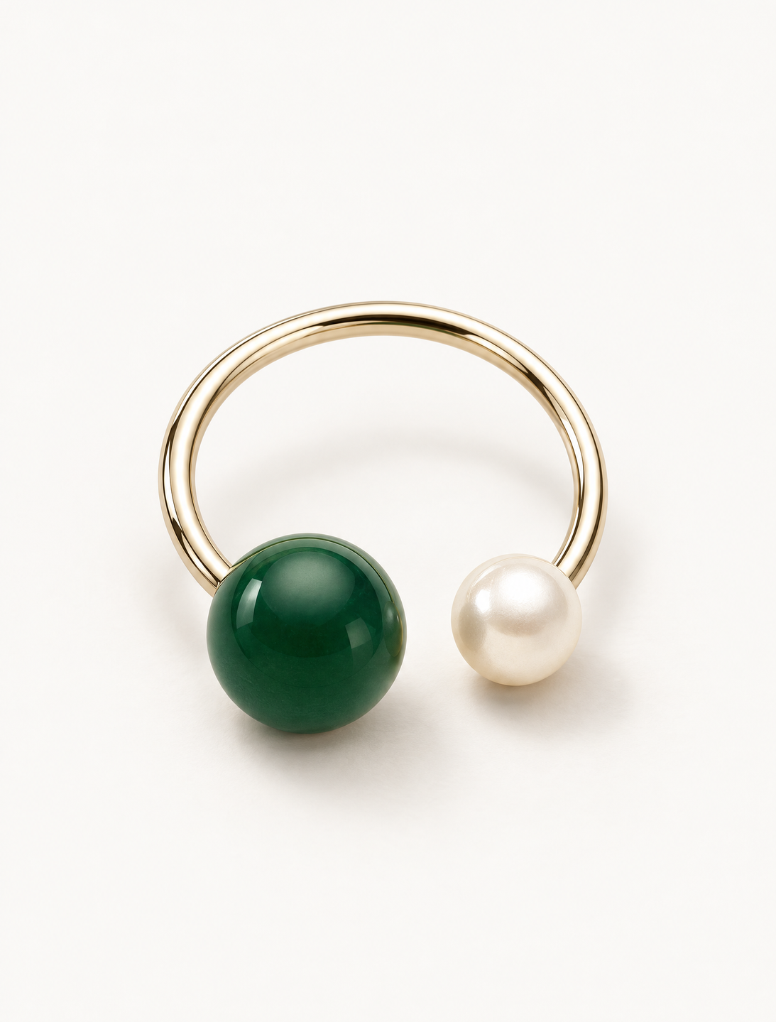 Green Seed Pearl Earcuff