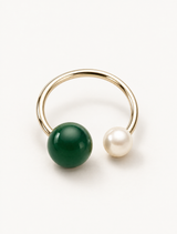 Green Seed Pearl Earcuff