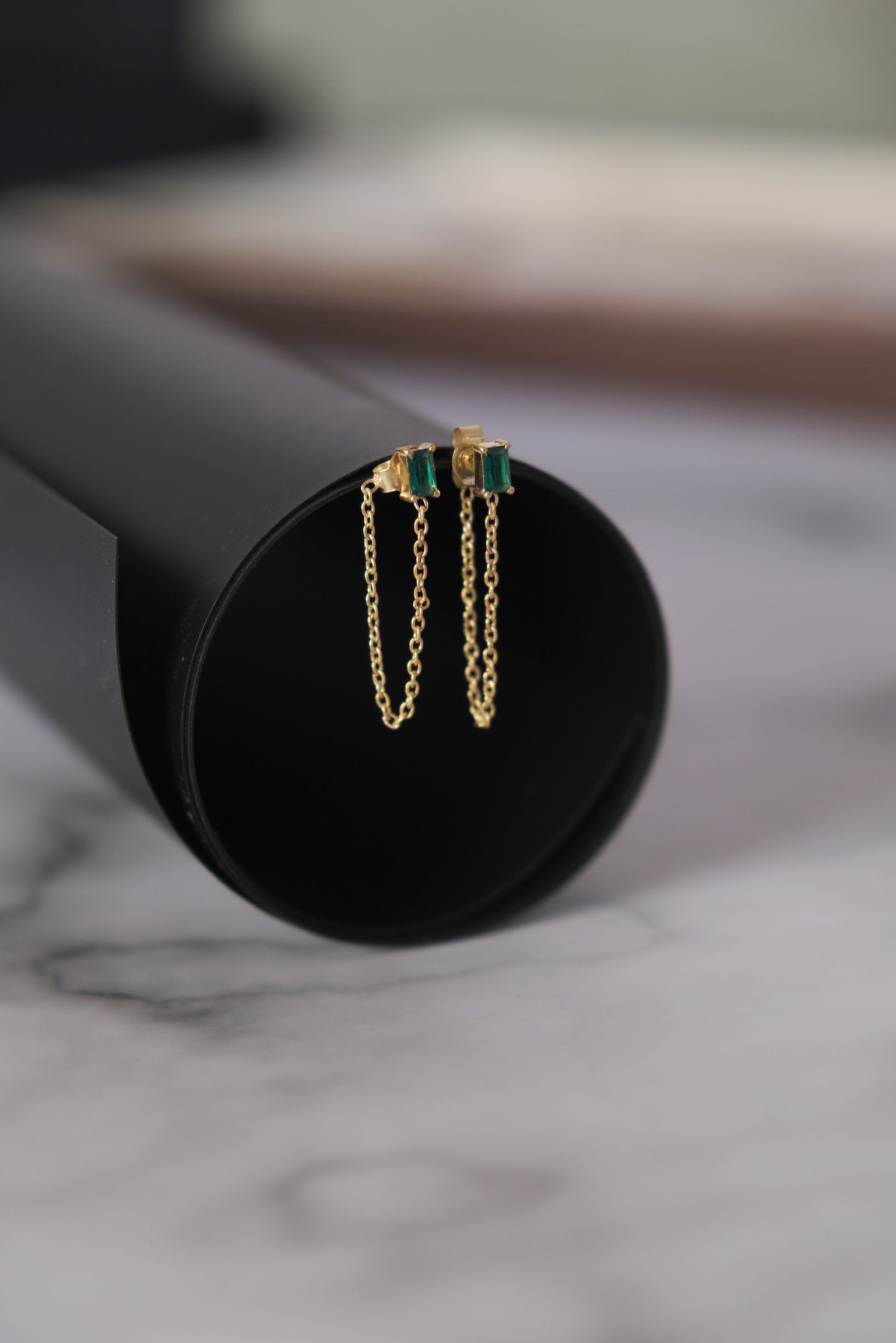 Haley Drop Ear Chain-Chains and Threaders-Anushka Jain Jewellery