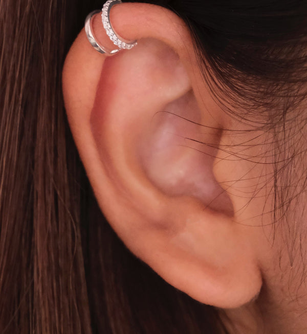 Half Diamond Ear Cuff-Ear Cuffs-Anushka Jain Jewellery