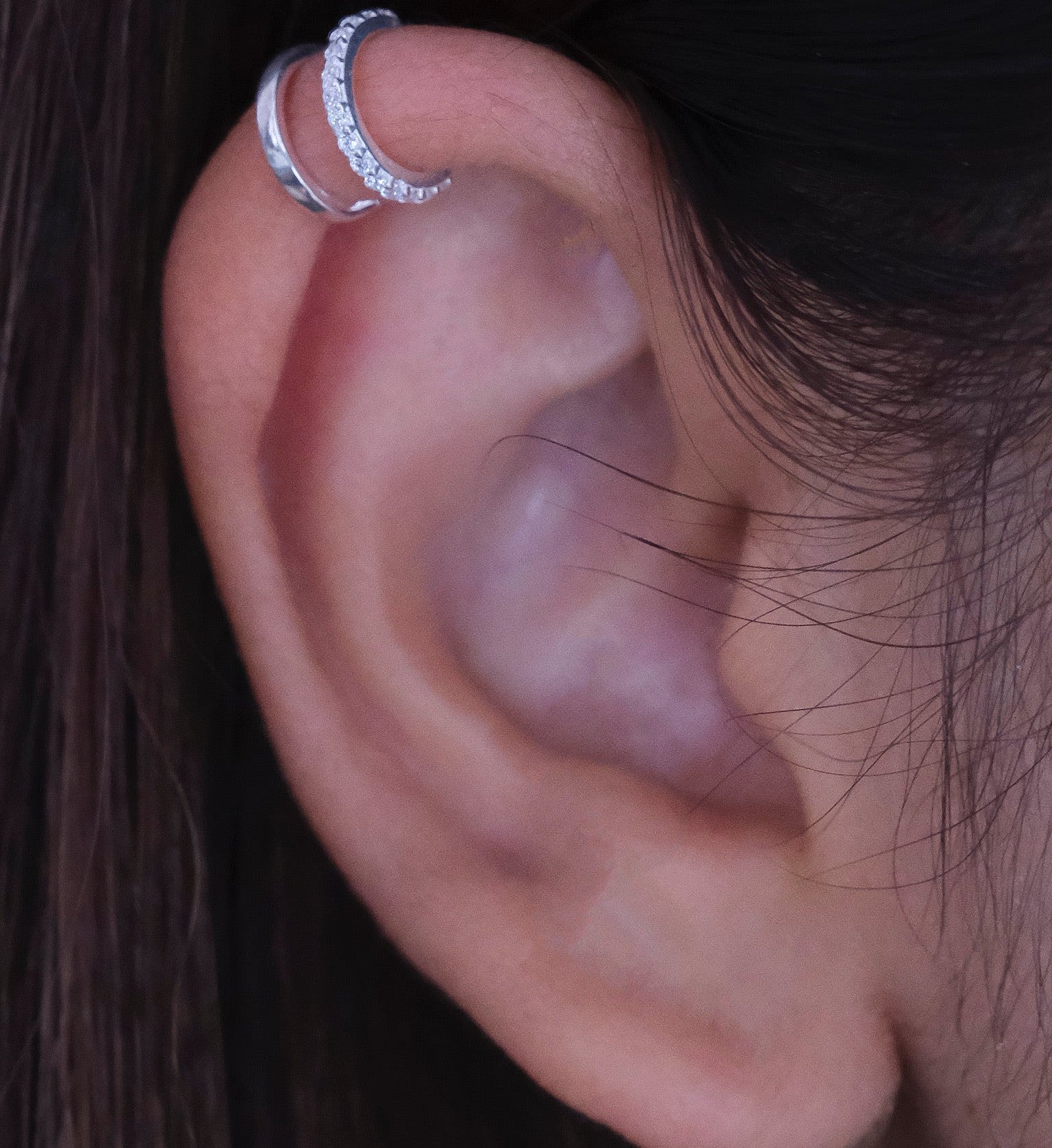 Half Diamond Ear Cuff-Ear Cuffs-Anushka Jain Jewellery