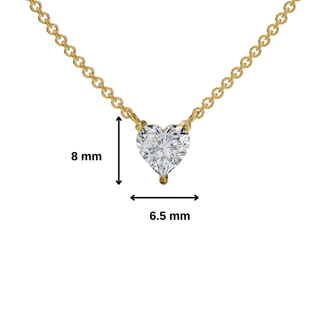 Heart Diamond Necklace-Pendants-Anushka Jain Jewellery