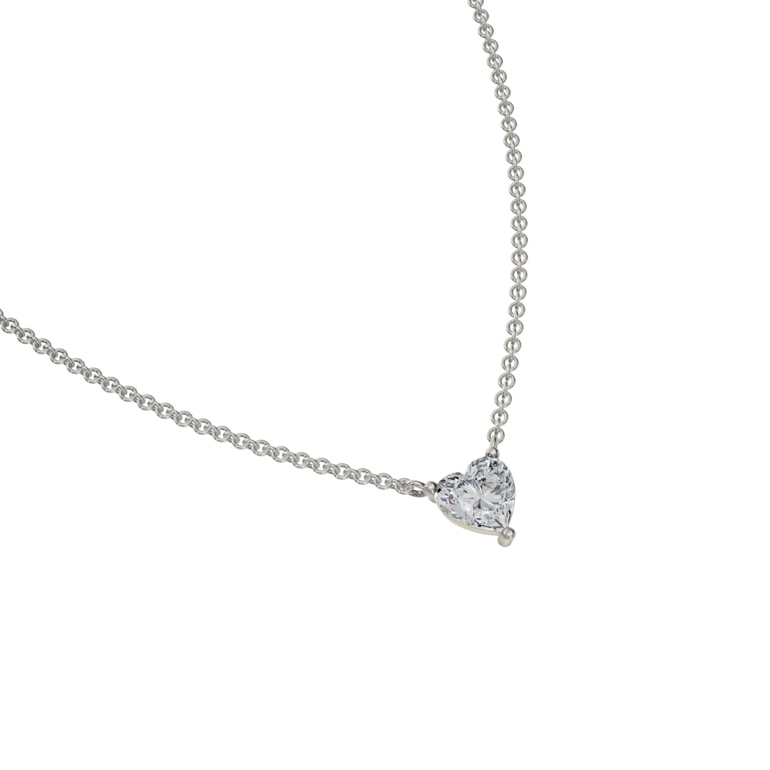 Heart Diamond Necklace-Pendants-Anushka Jain Jewellery