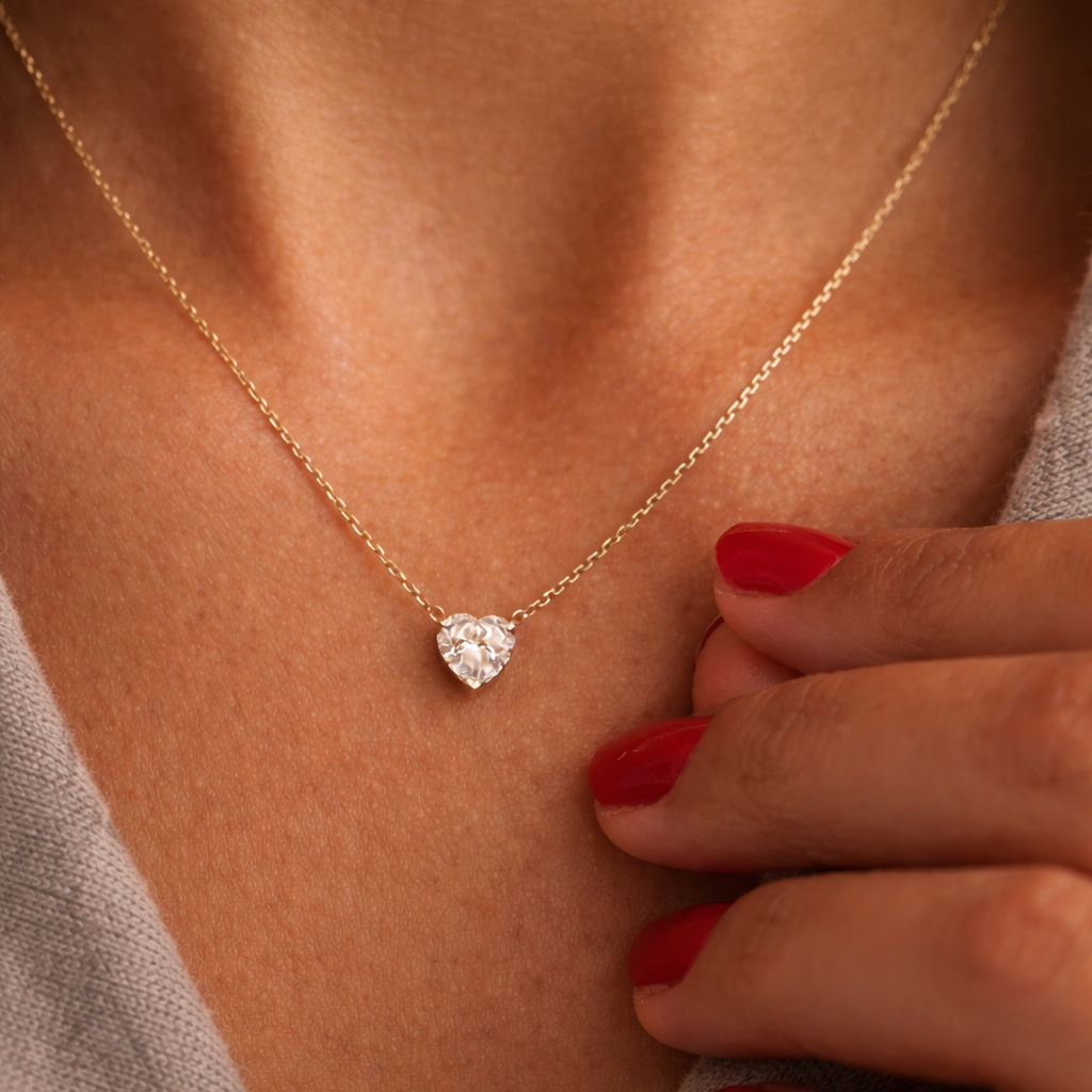 Heart Diamond Set-Anushka Jain Jewellery