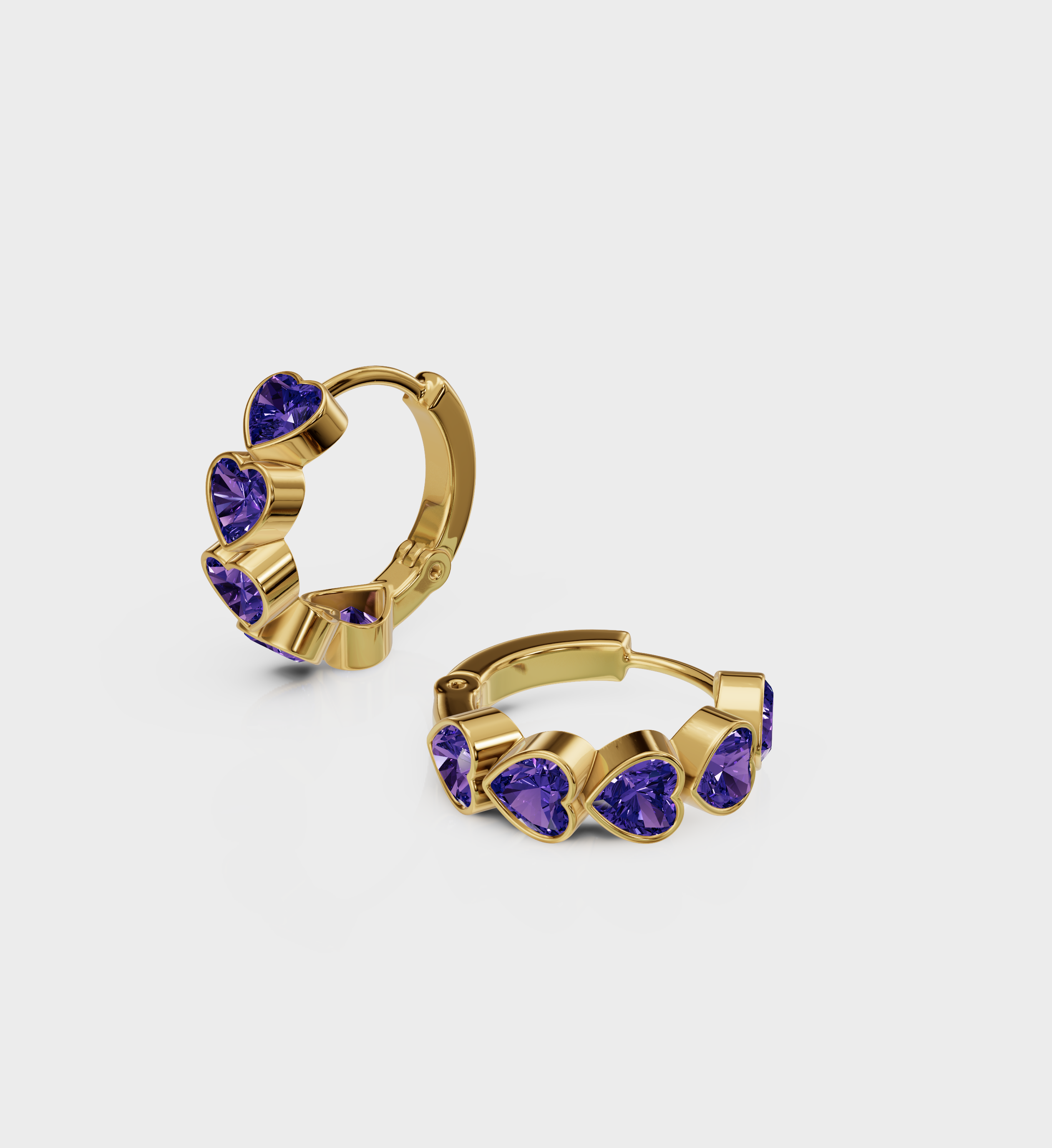 Heart Huggie Hoops-Anushka Jain Jewellery