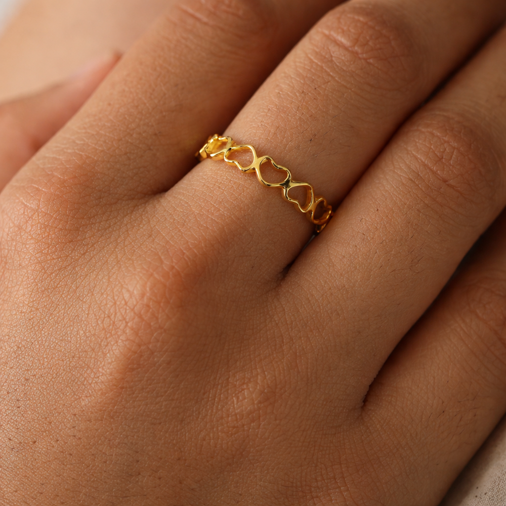 Heart Infinity Band-Rings-Anushka Jain Jewellery