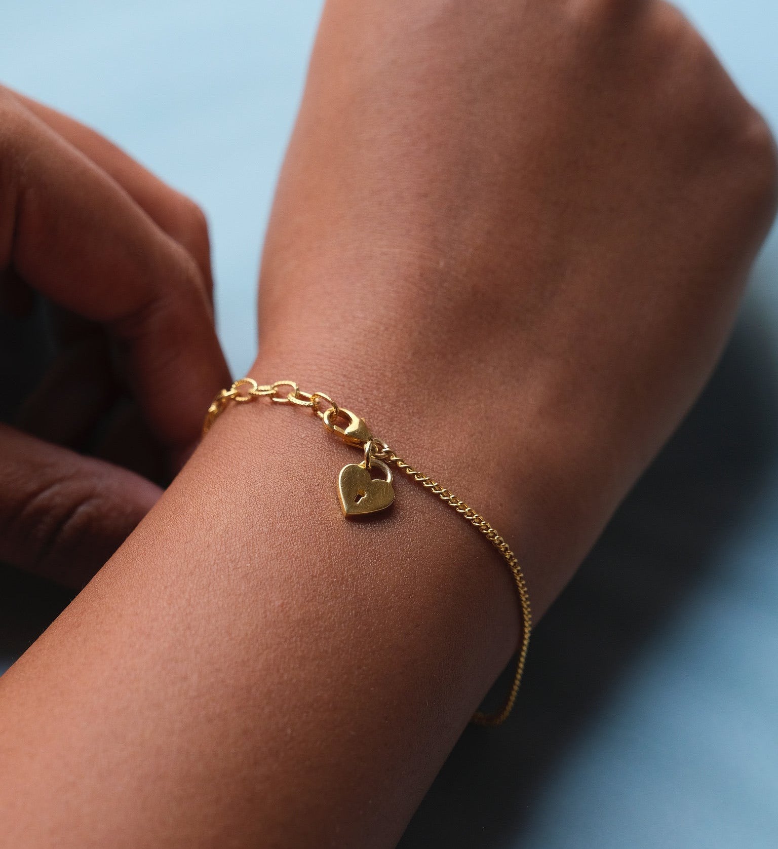 Heart Lock Charm Bracelet-Bracelets-Anushka Jain Jewellery