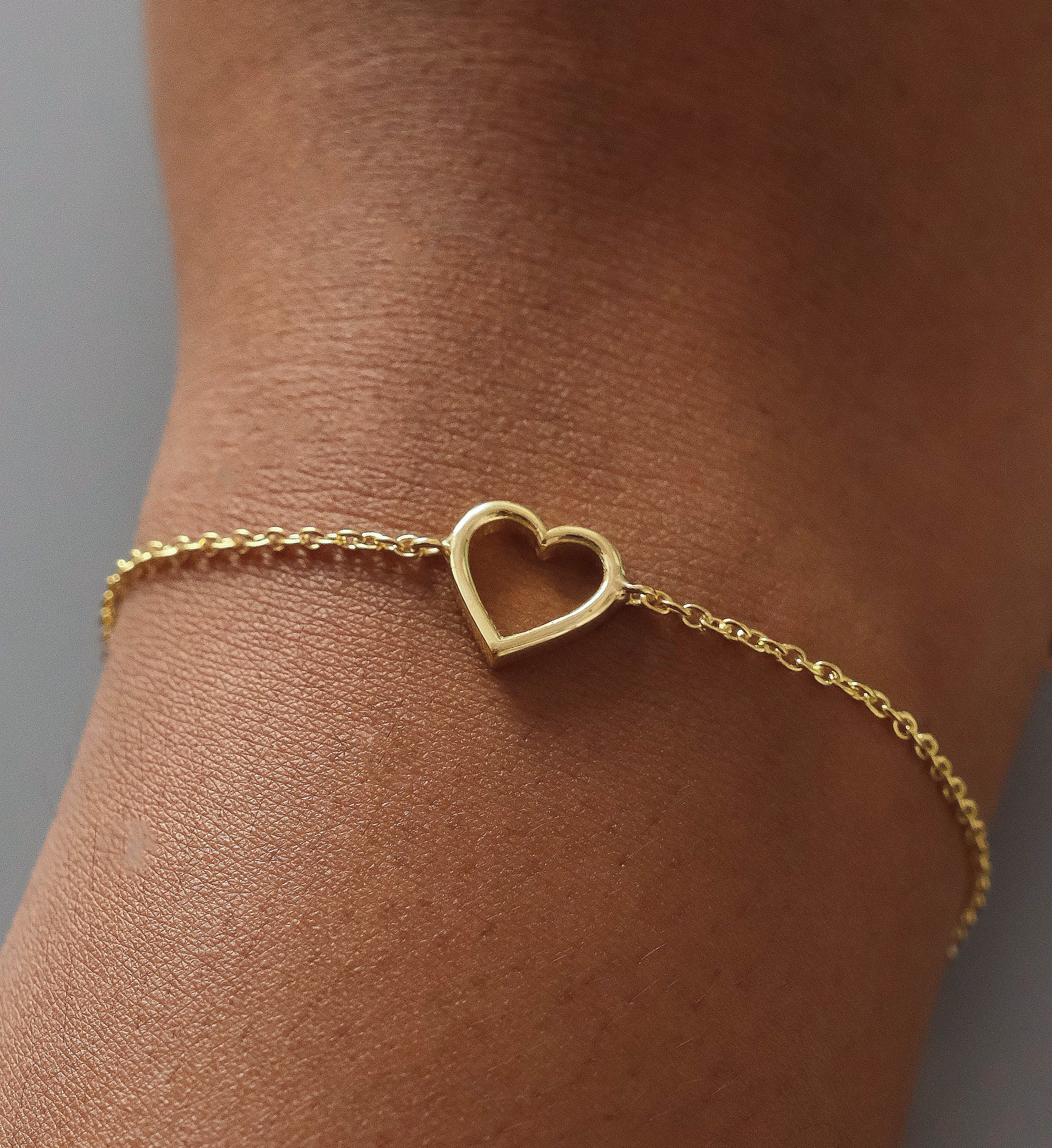 Hollow Heart Bracelet-Bracelets-Anushka Jain Jewellery