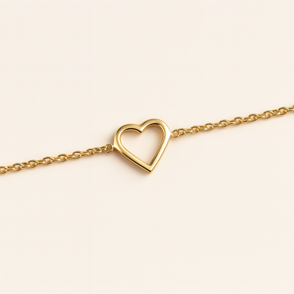 Hollow Heart Bracelet-Bracelets-Anushka Jain Jewellery