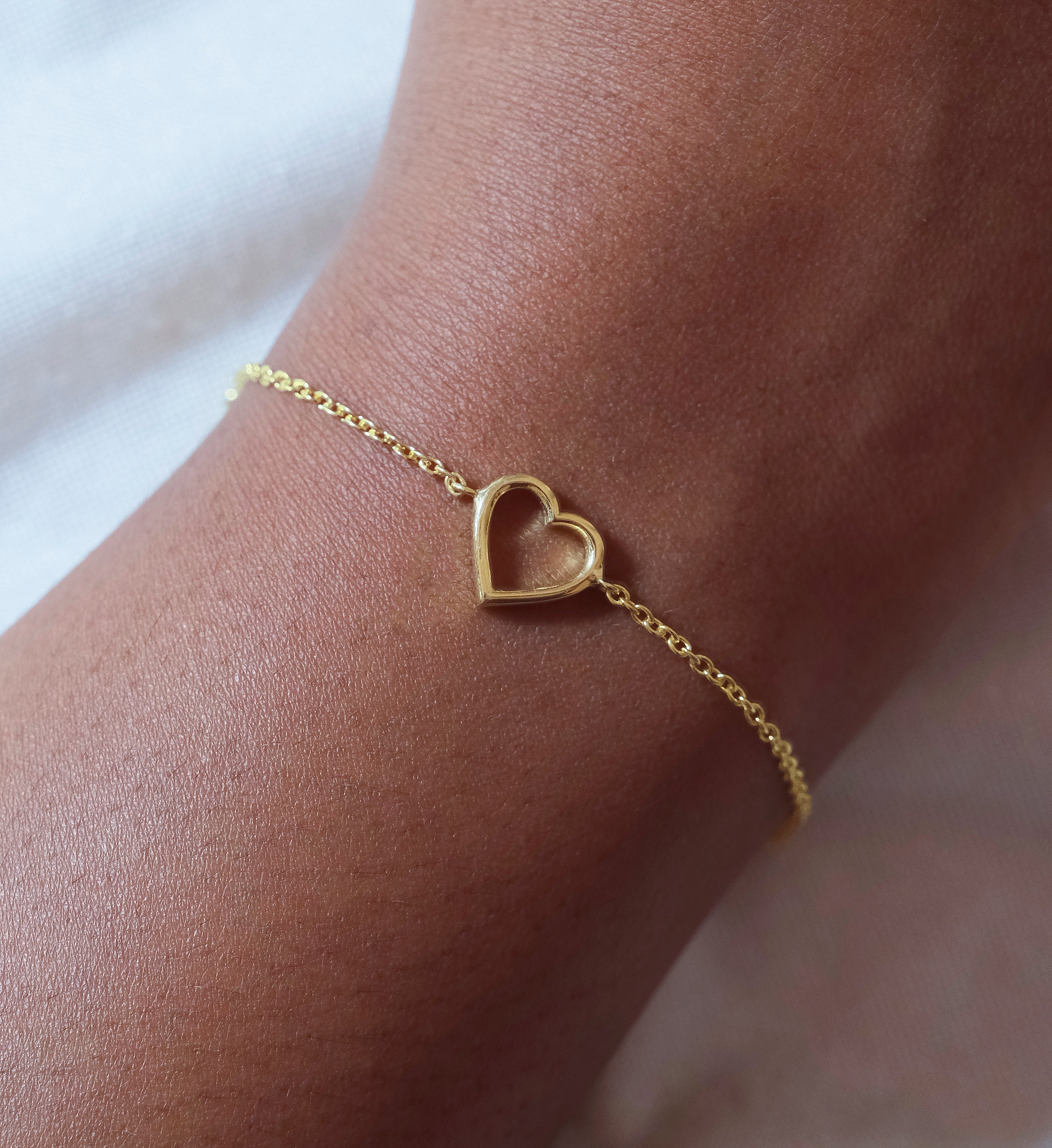 Hollow Heart Bracelet-Bracelets-Anushka Jain Jewellery