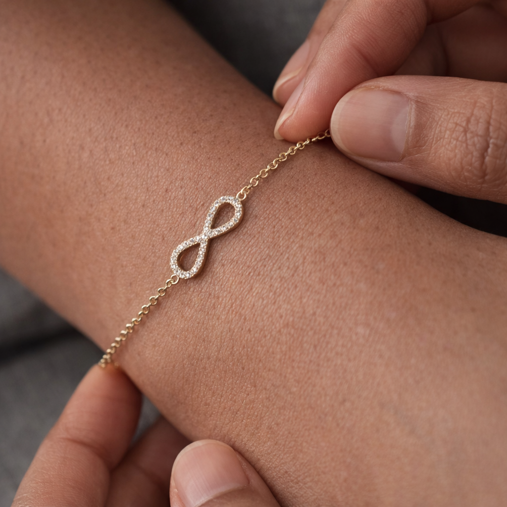 Infinity Diamond Bracelet-Bracelets-Anushka Jain Jewellery