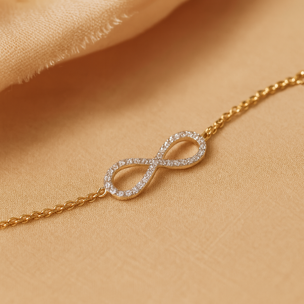 Infinity Diamond Bracelet-Bracelets-Anushka Jain Jewellery