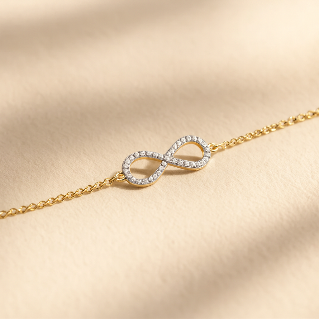 Infinity Diamond Bracelet-Bracelets-Anushka Jain Jewellery