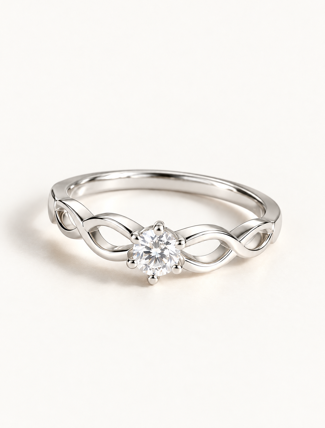 Infinity Solitaire CZ Ring