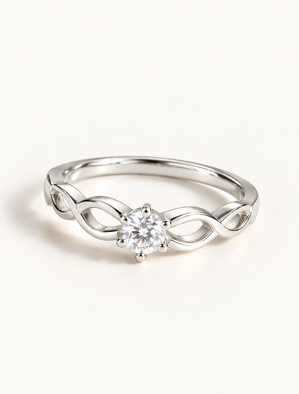 Infinity Solitaire CZ Ring
