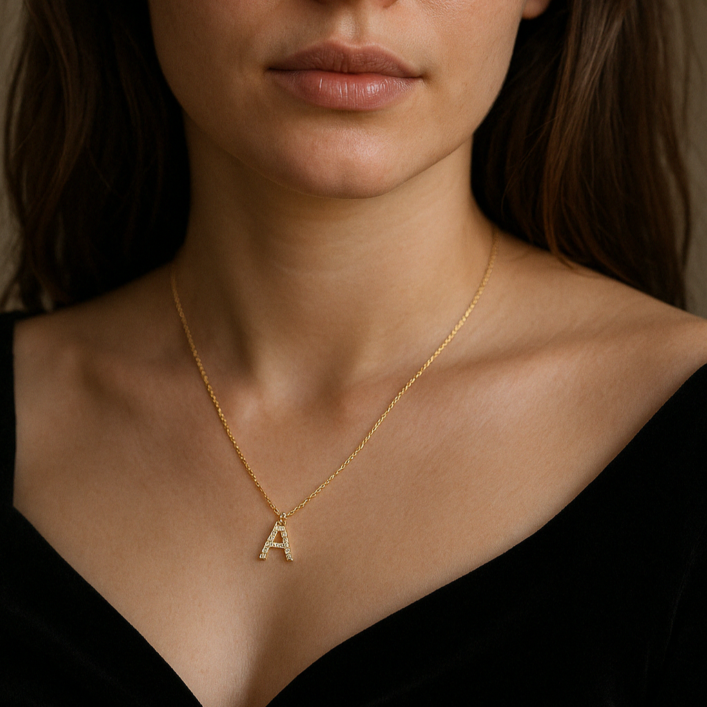 Initial Diamond Set-Anushka Jain Jewellery