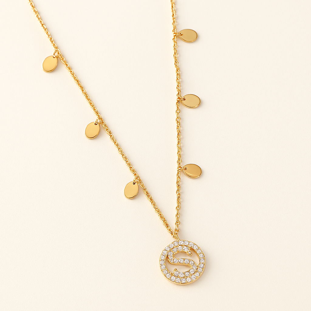 Initial Fame Necklace-Pendants-Anushka Jain Jewellery