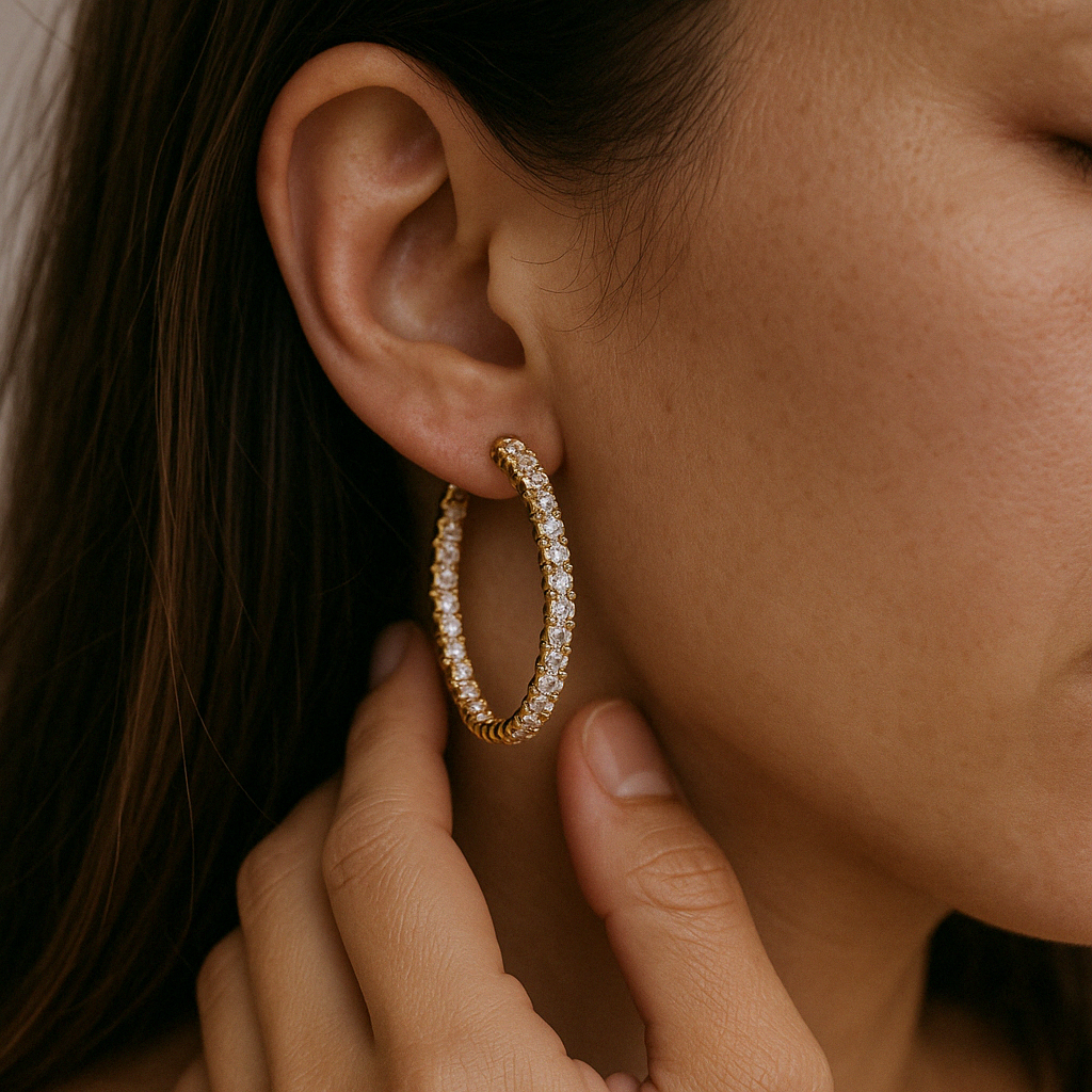 Inside Out Hoop Earring-Hoops-Anushka Jain Jewellery