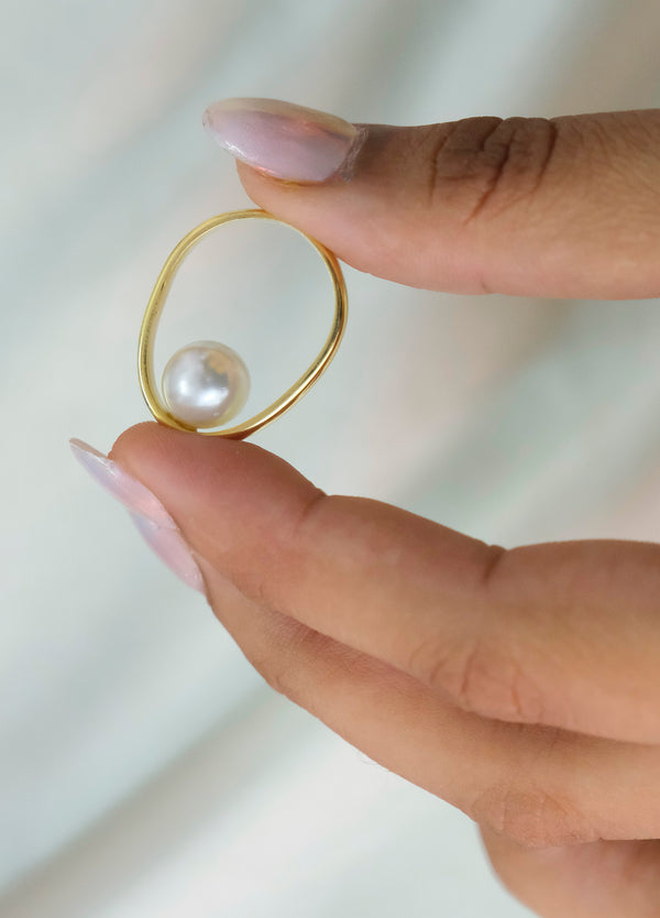 Inside Pearl Ring-Rings-Anushka Jain Jewellery
