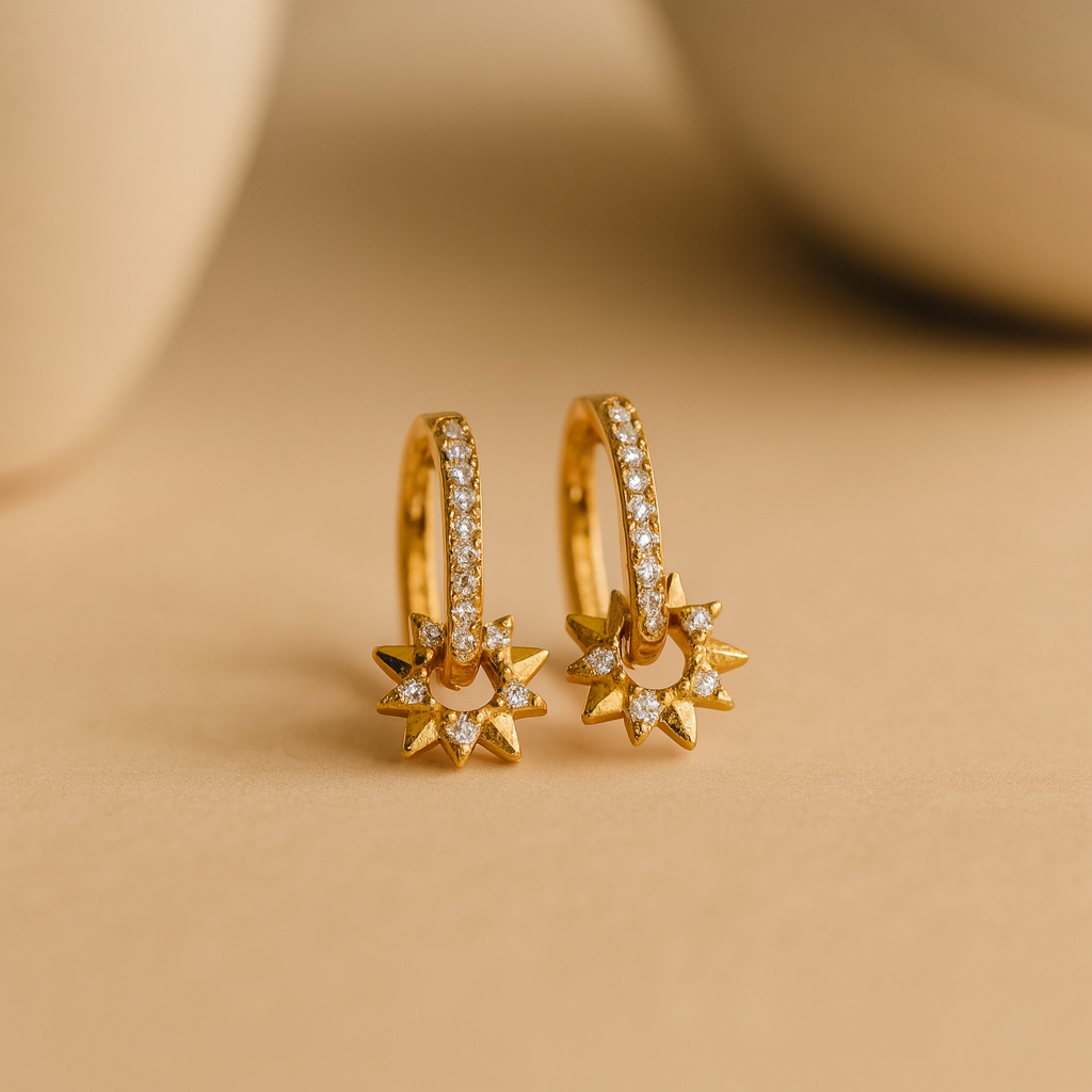 Interlocked Sun Huggie-Anushka Jain Jewellery