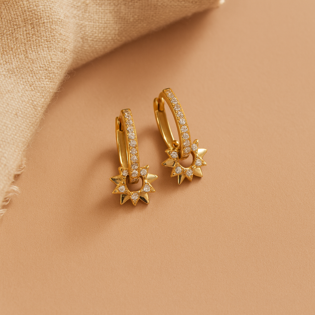 Interlocked Sun Huggie-Anushka Jain Jewellery