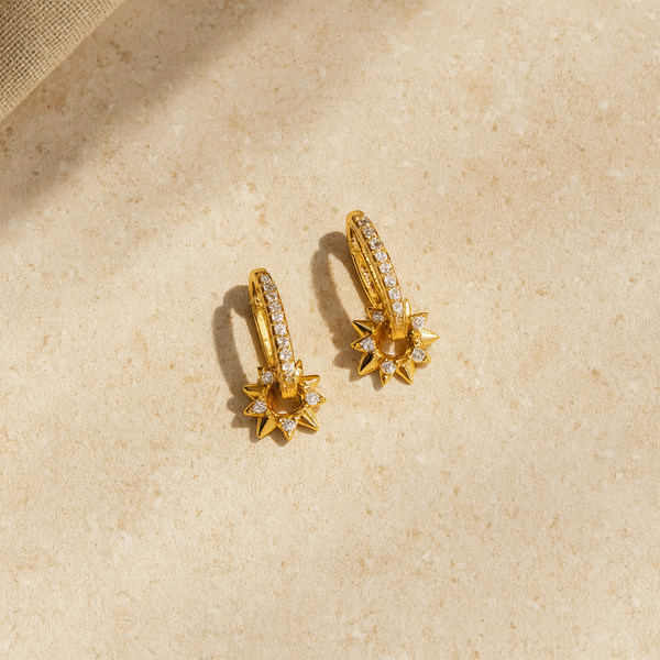 Interlocked Sun Huggie-Anushka Jain Jewellery