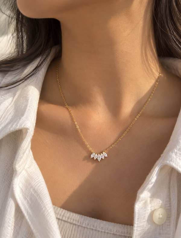 Marquise Fan Necklace