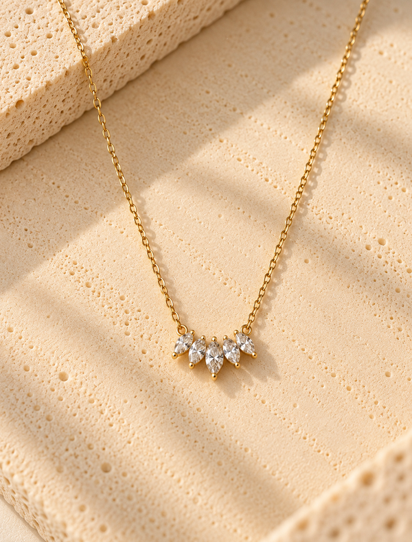 Marquise Fan Necklace