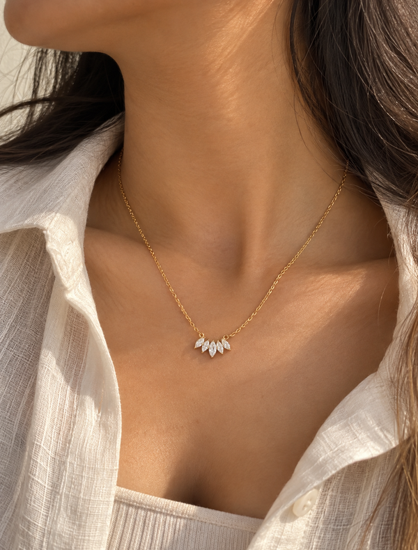 Marquise Fan Necklace