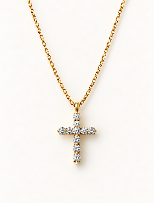 Pave Cross Necklace