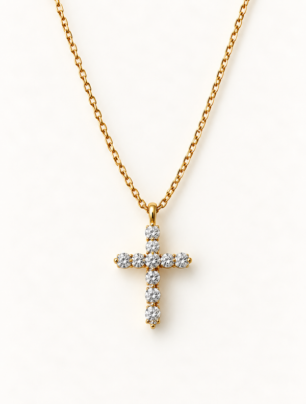 Pave Cross Necklace