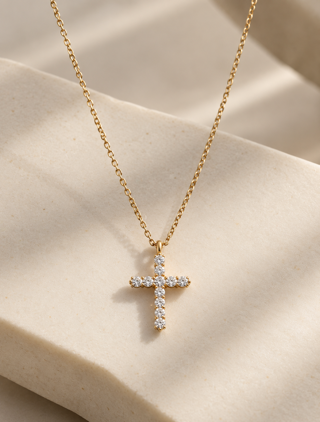 Pave Cross Necklace