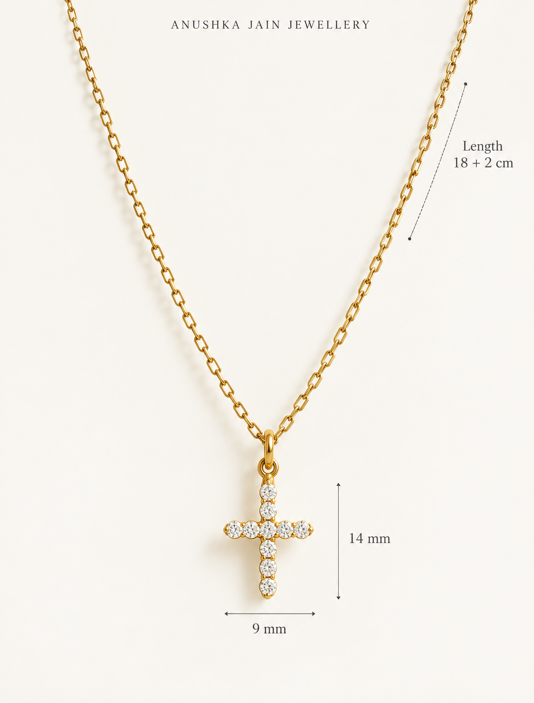 Pave Cross Necklace