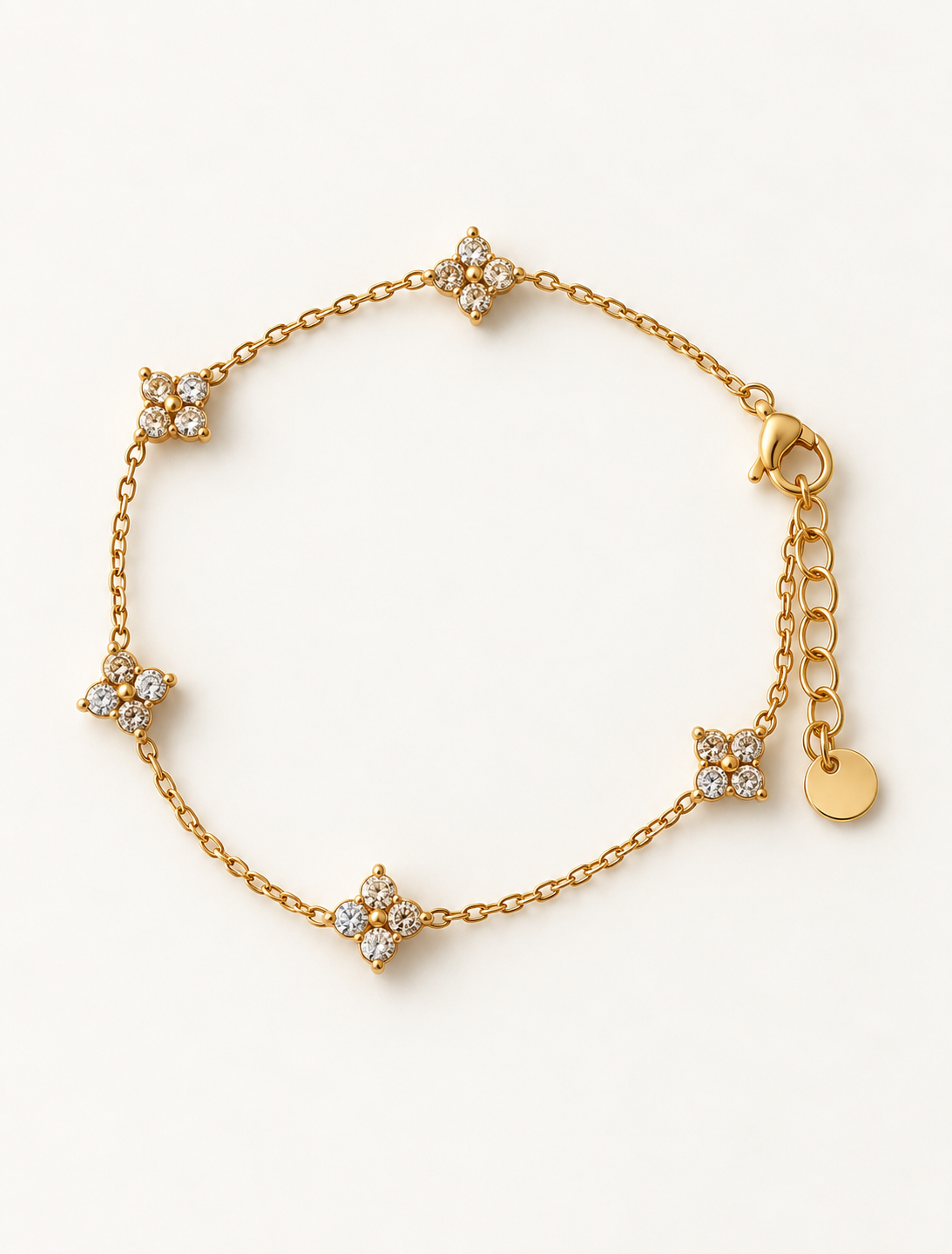 Trio Clover Charm Bracelet