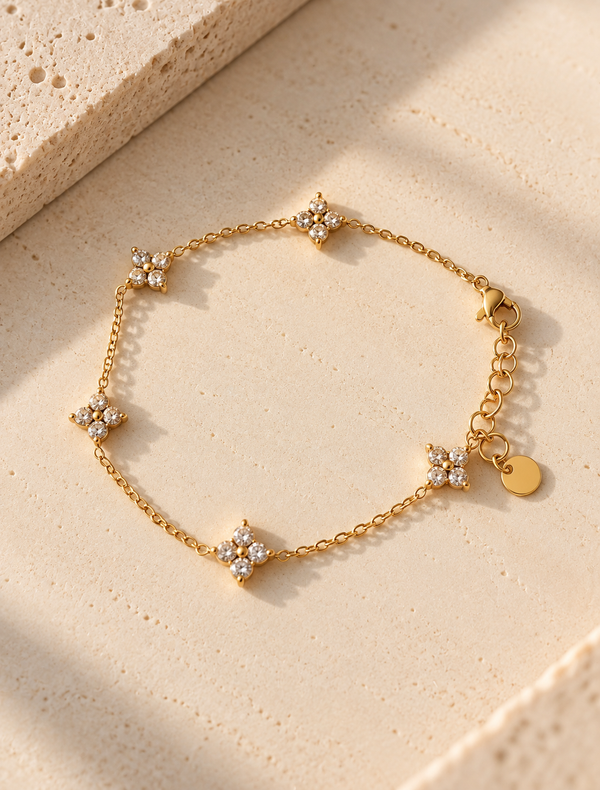 Trio Clover Charm Bracelet