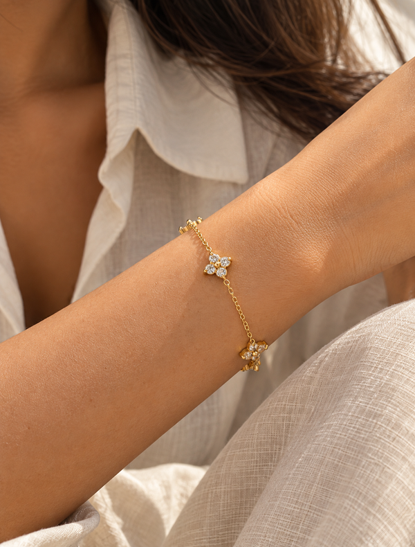 Trio Clover Charm Bracelet