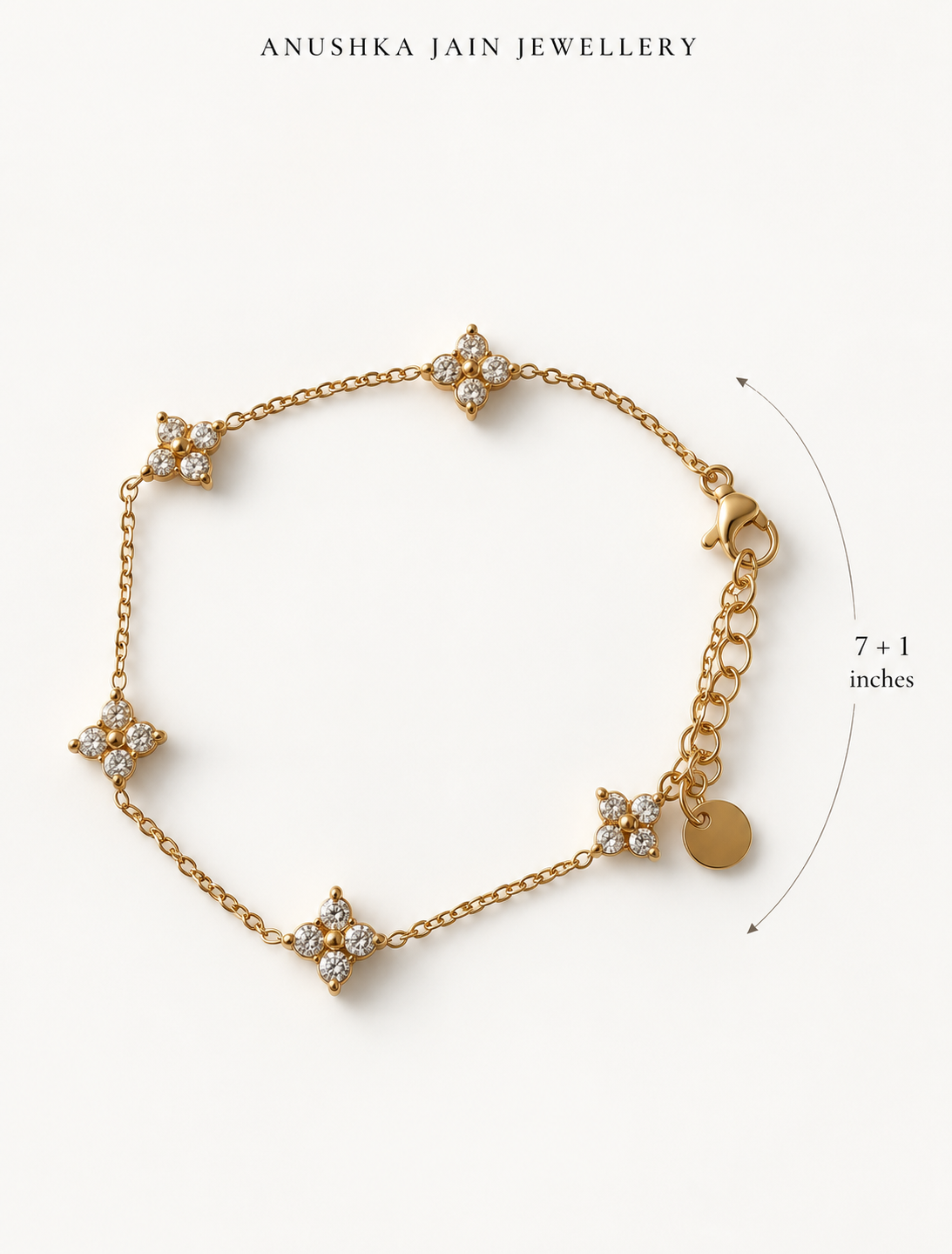Trio Clover Charm Bracelet