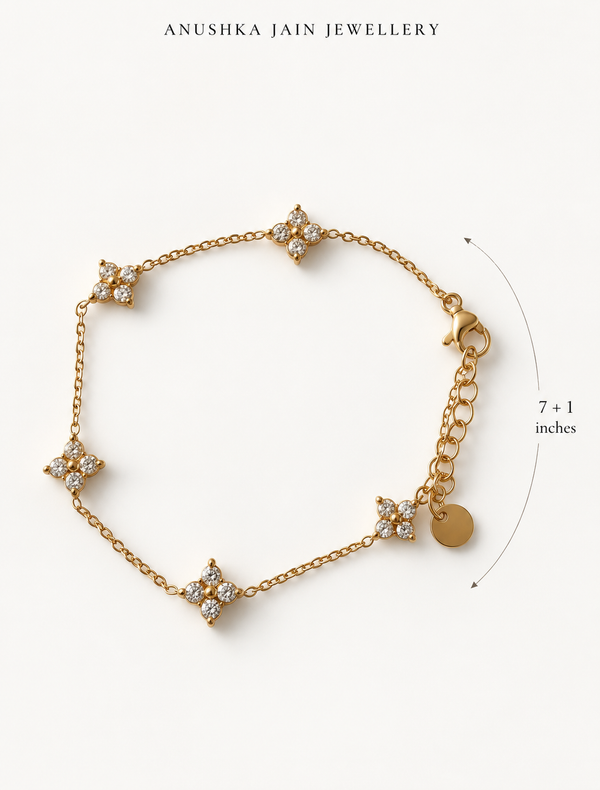 Trio Clover Charm Bracelet