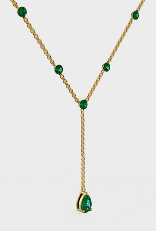 Emerald Lariat Necklace