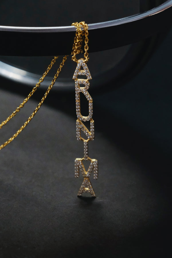 Lariat Name Necklace-Pendants-Anushka Jain Jewellery